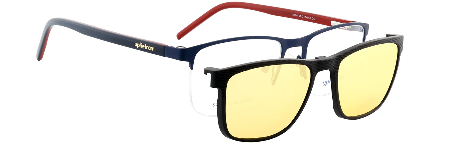 UP6866-C6-Metal Alloy Clipon-Blue
