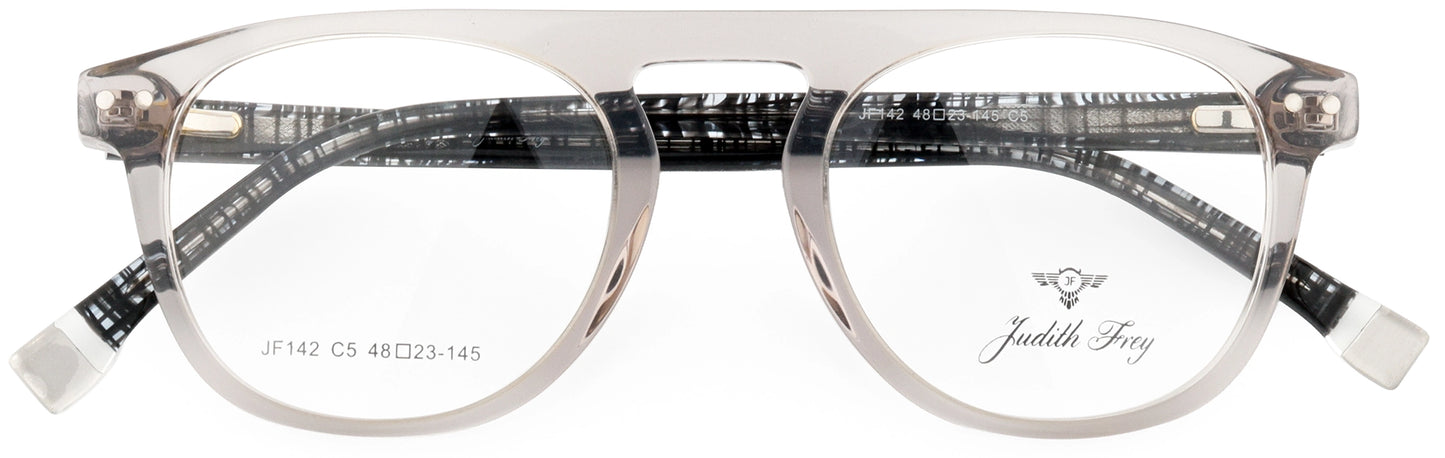 JF142-C5-Handmade Bio Acetate-Crystal Grey