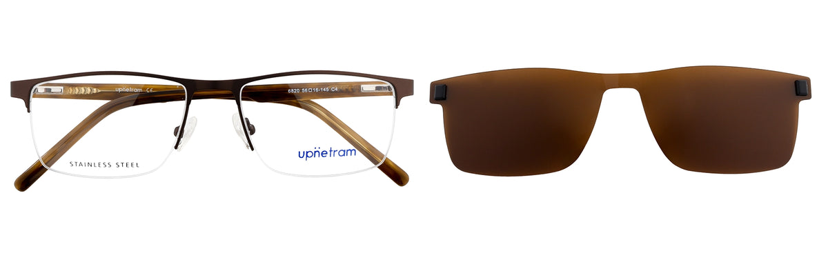 UP6820-C4-Metal Alloy Clipon-Havana Brown