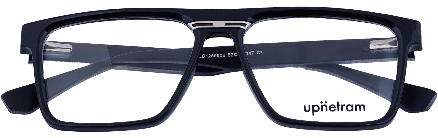 UP1255906-C1-Handmade Mix Material-Midnight Black