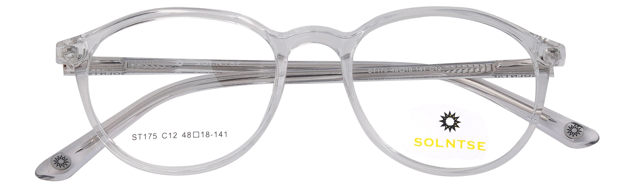 ST175-C12-Handmade Acetate-Crystal Clear