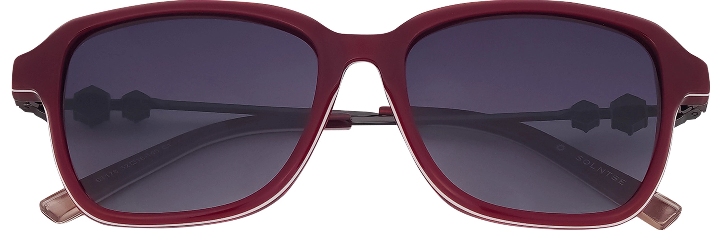 ST178-C4-Handmade Acetate-Burgundy Red