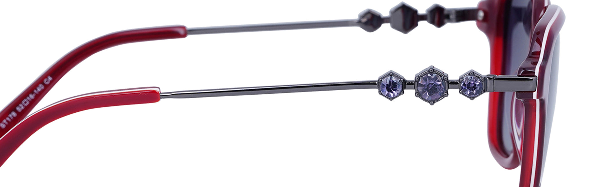 ST178-C4-Handmade Acetate-Burgundy Red