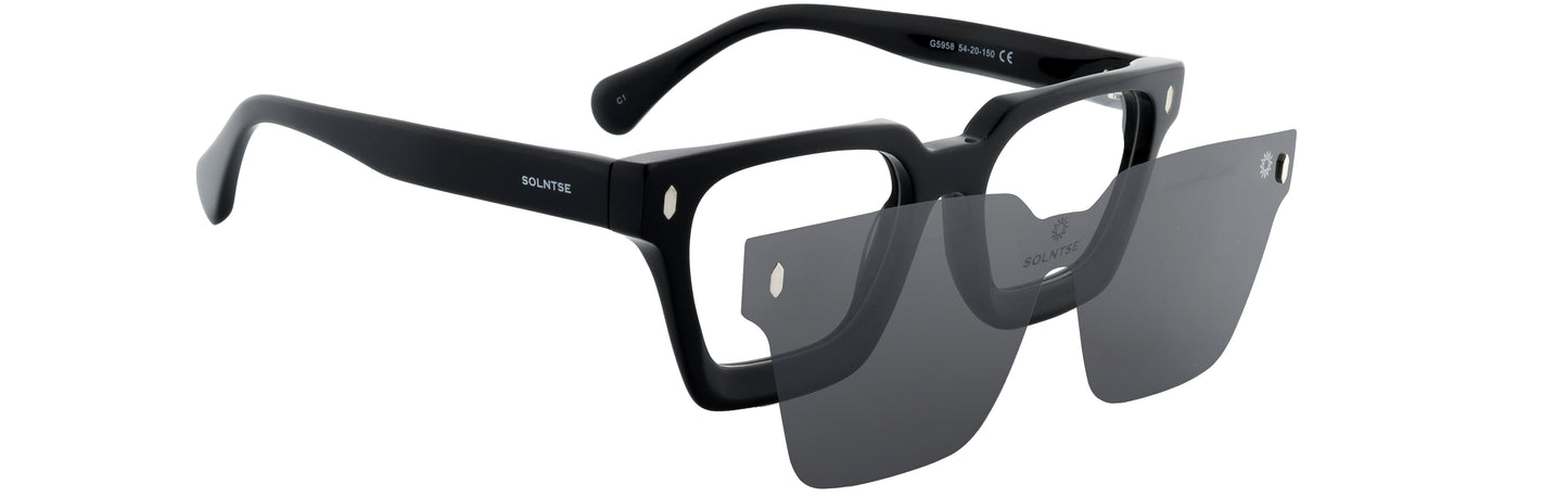 ST5959-C1-Handmade Bio Acetate-Midnight Black