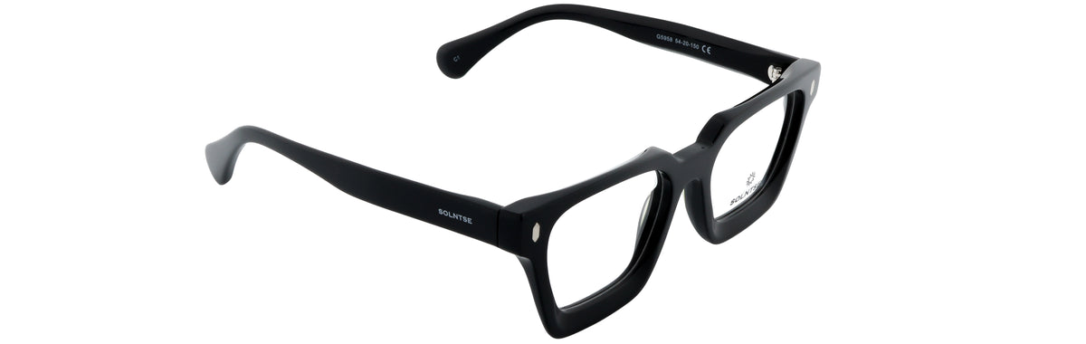ST5959-C1-Handmade Bio Acetate-Midnight Black