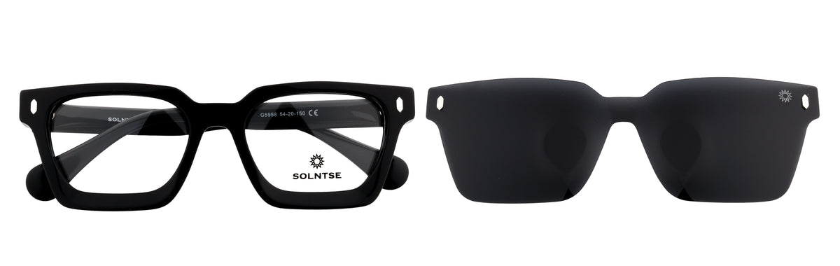 ST5959-C1-Handmade Bio Acetate-Midnight Black