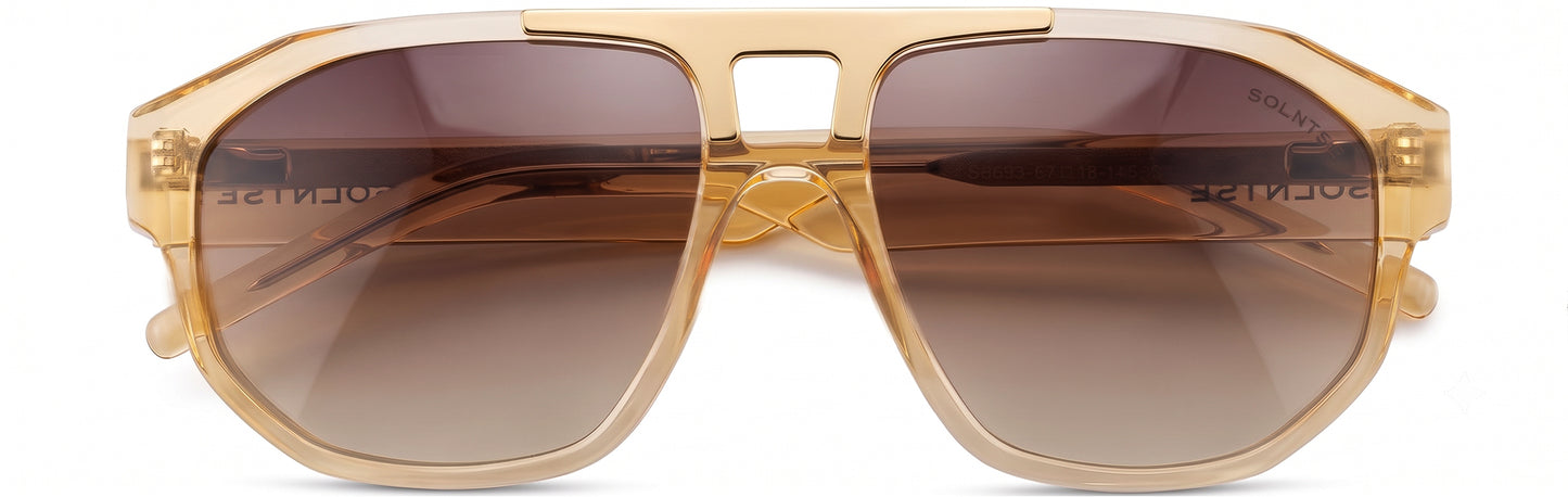 ST8693-C4-Handmade Bio Acetate-Champagne Gold
