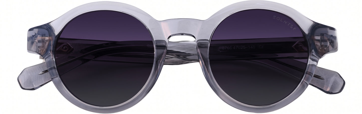 ST8766-C6-Handmade Bio Acetate-Crystal Smoke
