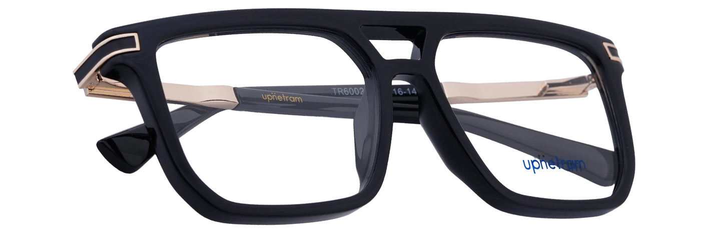 UP60025-C1-Handmade Mix Material-Midnight Black
