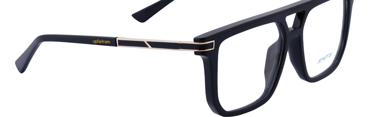 UP60025-C1-Handmade Mix Material-Midnight Black