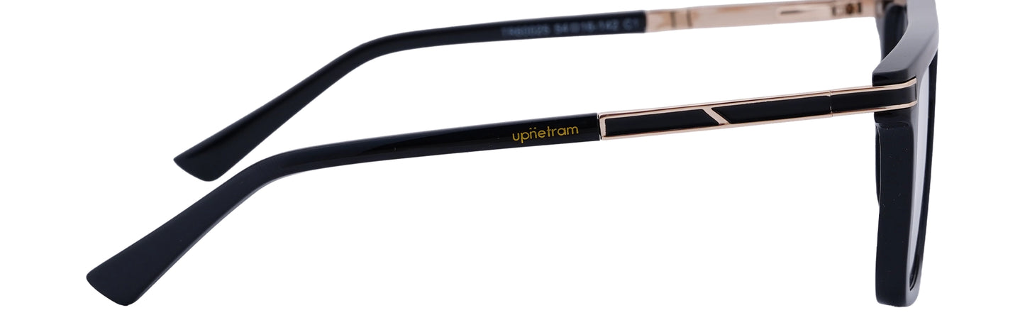 UP60025-C1-Handmade Mix Material-Midnight Black