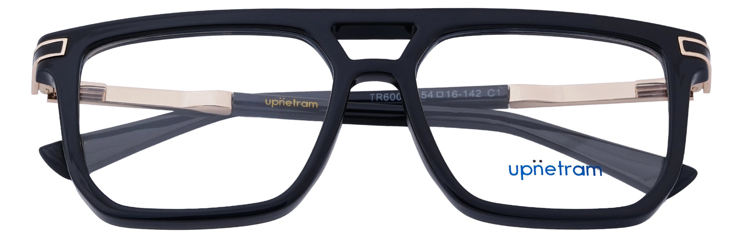 UP60025-C1-Handmade Mix Material-Midnight Black