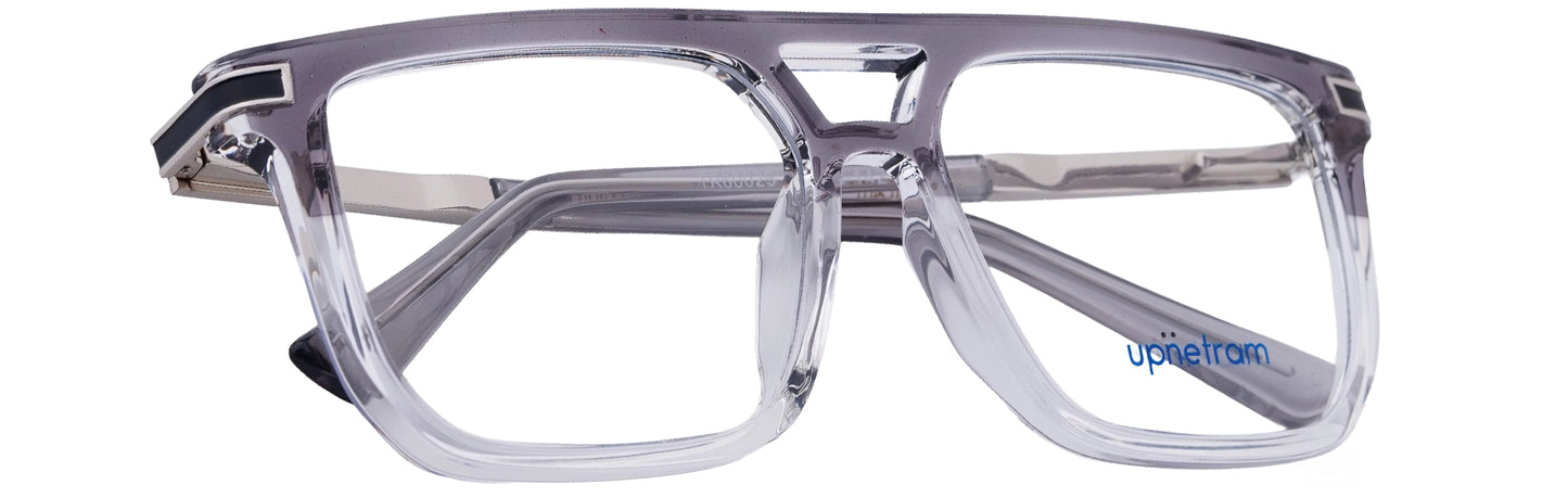 UP60025-C3-Handmade Mix Material-Crystal Grey