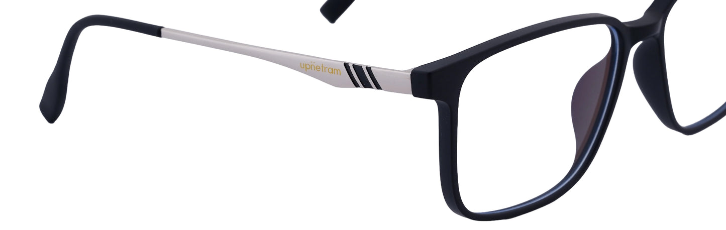 UP83096-C2-Handmade Mix Material-Black Silver