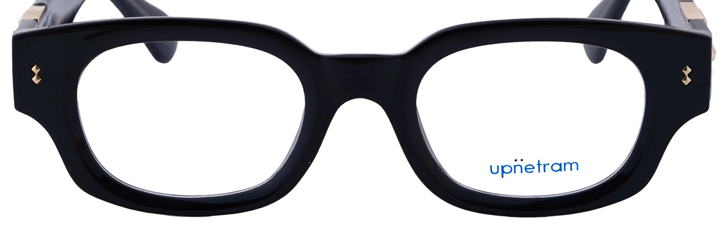 UP5024-C1-Handmade Mix Material-Midnight Black
