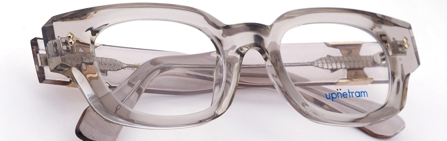 UP5024-C4-Handmade Mix Material-Translucent Grey
