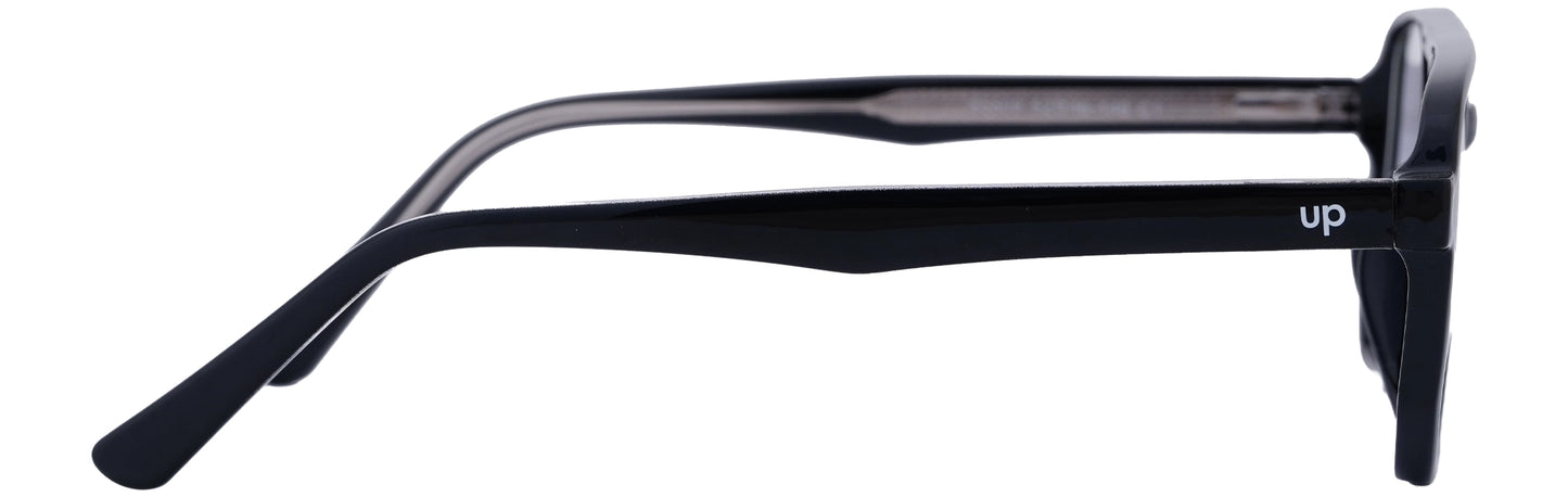 UP5509-C1-Handmade Mix Material-Midnight Black
