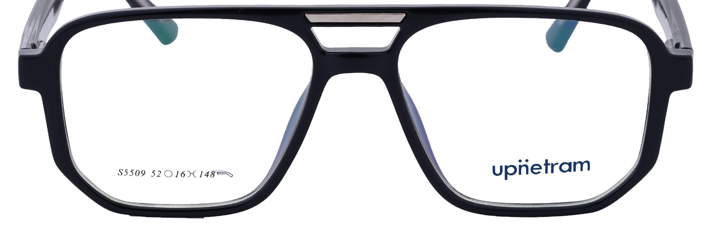 UP5509-C1-Handmade Mix Material-Midnight Black