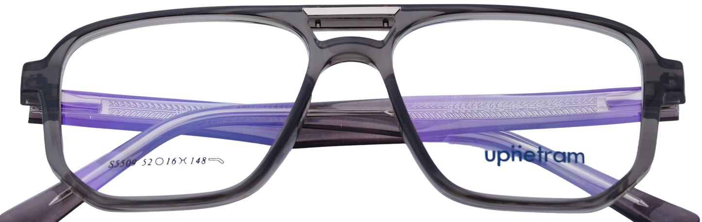 UP5509-C6-Handmade Mix Material-Translucent Grey