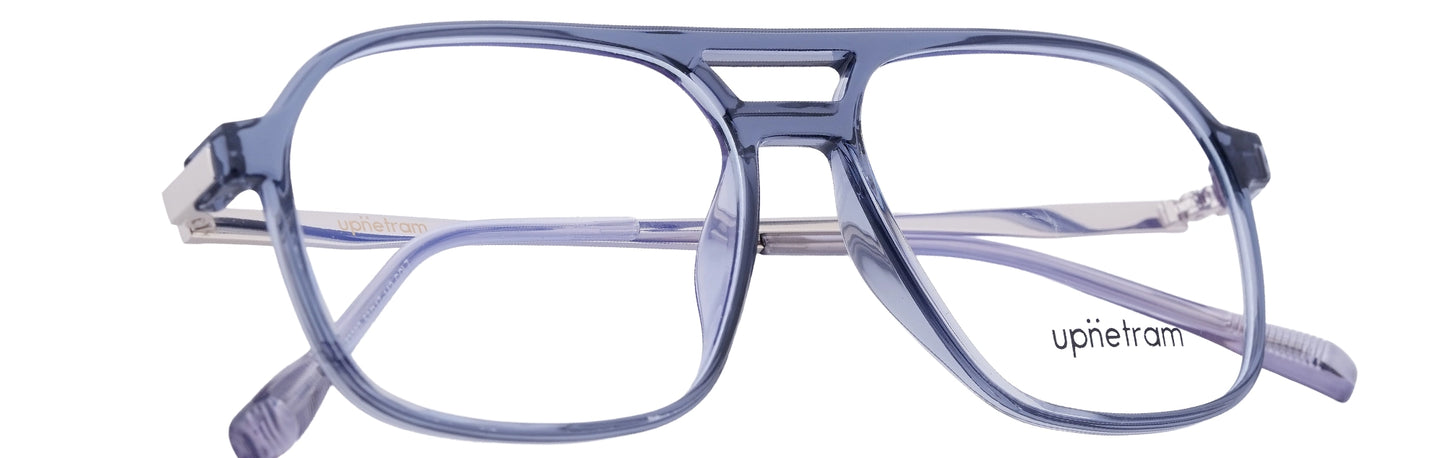 UP83092-C7-Handmade Mix Material-Translucent Blue