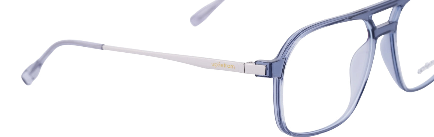 UP83092-C7-Handmade Mix Material-Translucent Blue