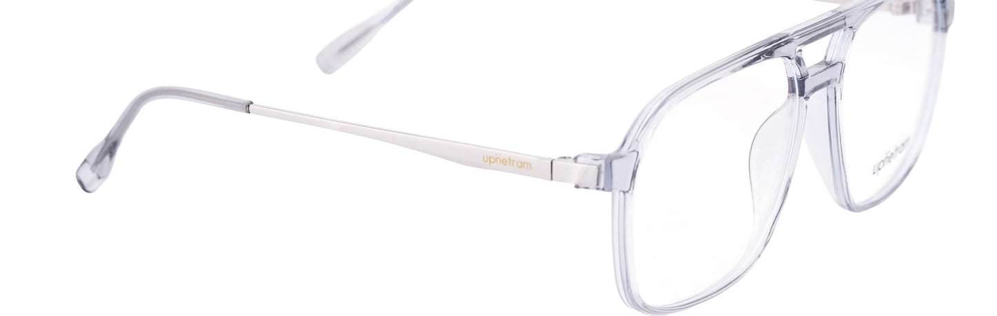 UP83092-C8-Handmade Mix Material-Translucent Grey