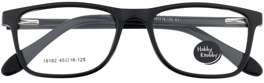 HK18182-C1-Handmade Mix Material-Midnight Black - glassesbyahana.com