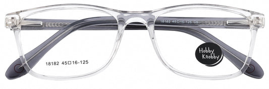 HK18182-C5-Handmade Mix Material-Crystal Clear - glassesbyahana.com