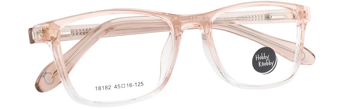 HK18182-C7-Handmade Mix Material-Clear Orange - glassesbyahana.com