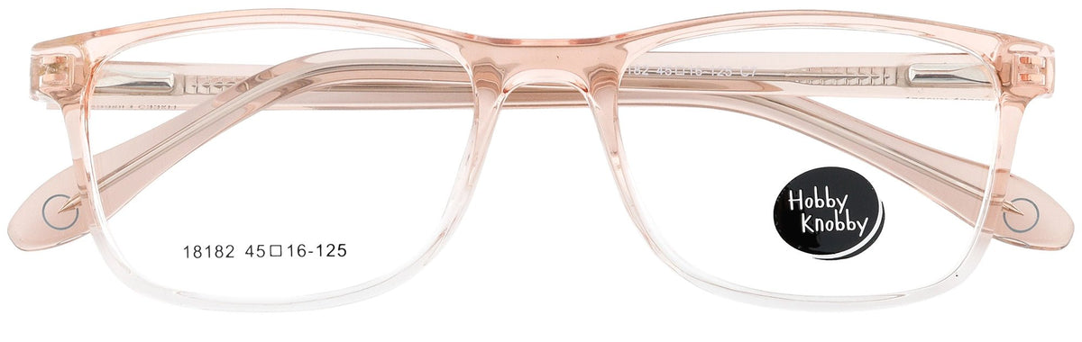 HK18182-C7-Handmade Mix Material-Clear Orange - glassesbyahana.com