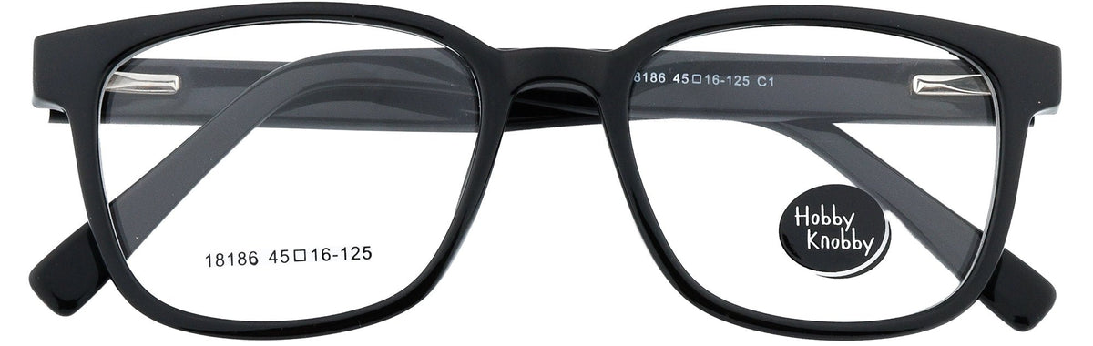 HK18186-C1-Handmade Mix Material-Midnight Black - glassesbyahana.com