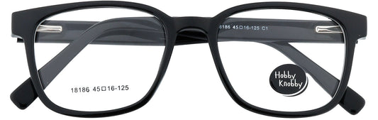HK18186-C1-Handmade Mix Material-Midnight Black - glassesbyahana.com