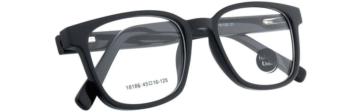 HK18186-C1-Handmade Mix Material-Midnight Black - glassesbyahana.com