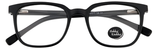 HK18187-C1-Handmade Mix Material-Midnight Black - glassesbyahana.com