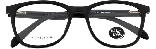 HK18187-C1-Handmade Mix Material-Midnight Black - glassesbyahana.com