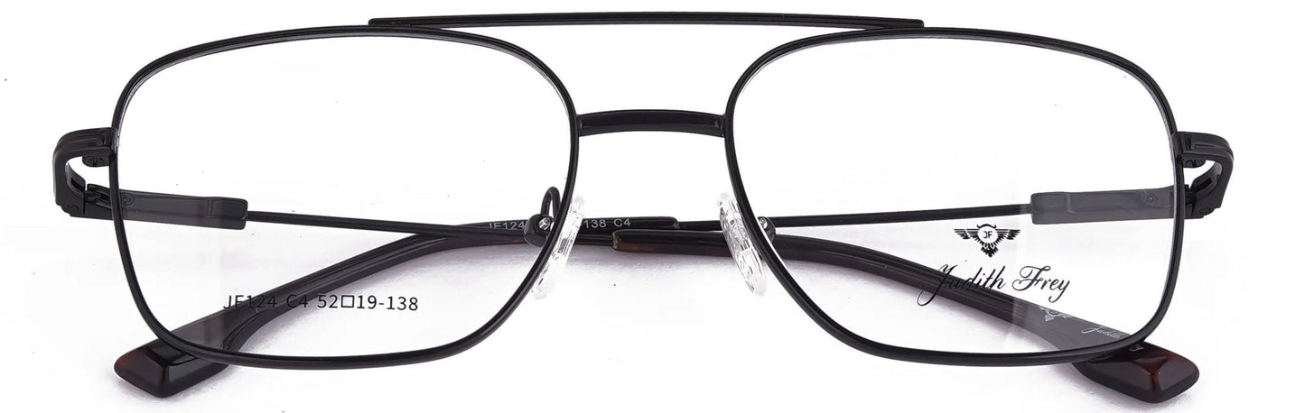 JF124 - C4 - Metal Alloy - Midnight Black - glassesbyahana.com