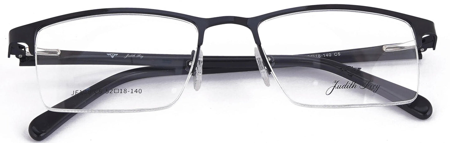 JF128 - C5 - Metal Alloy - Midnight Black - glassesbyahana.com