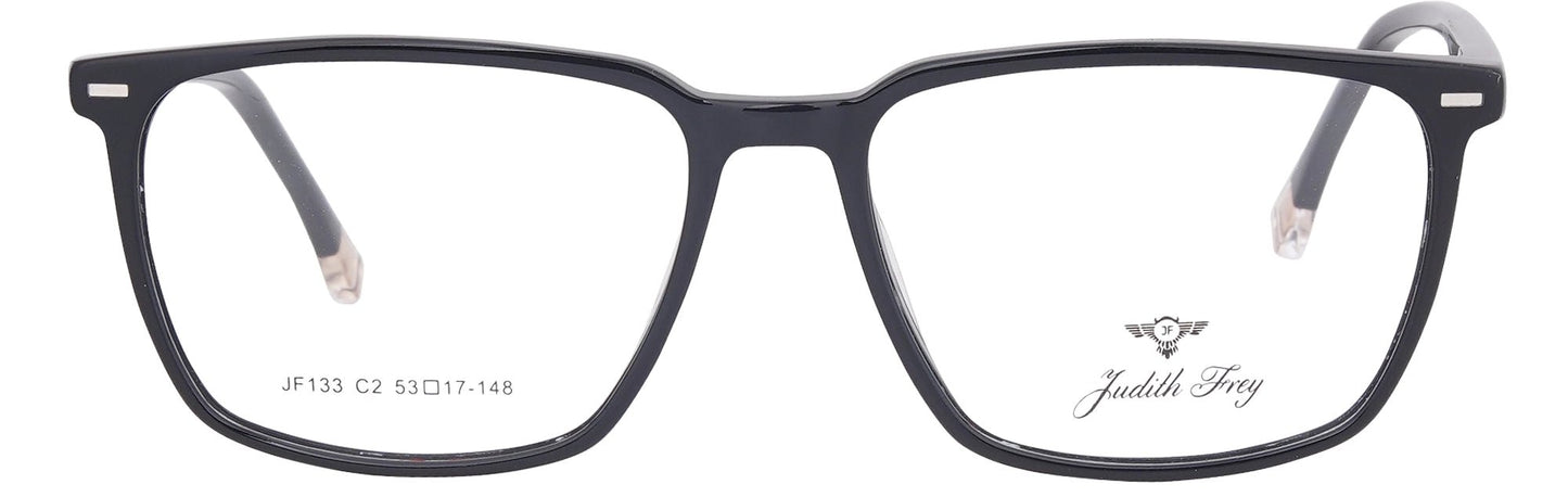 JF133 - C2 - Handmade Bio Acetate - Midnight Black - glassesbyahana.com