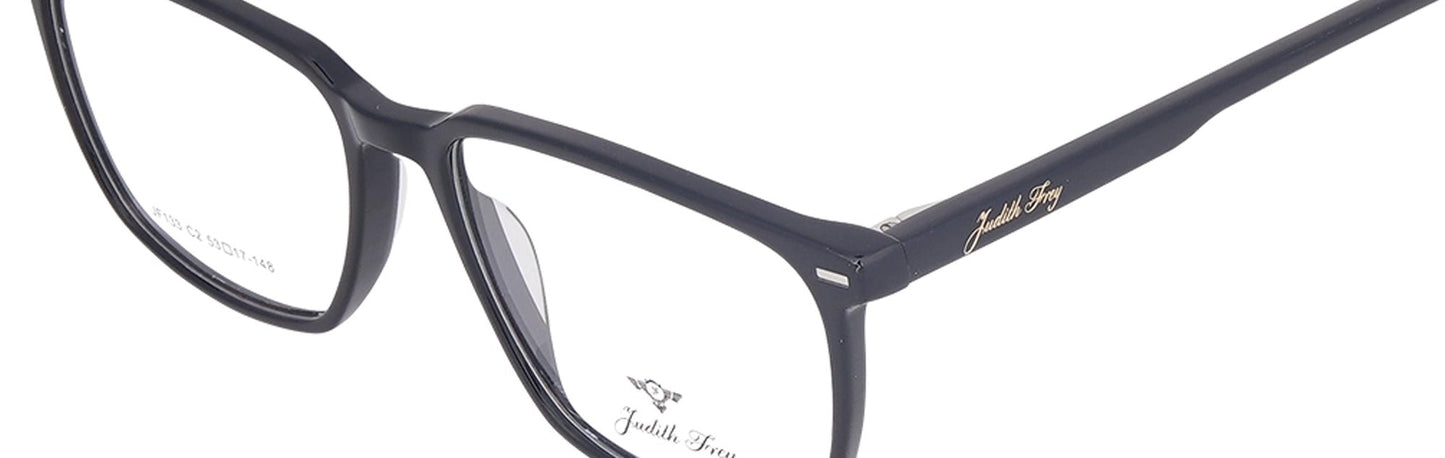 JF133 - C2 - Handmade Bio Acetate - Midnight Black - glassesbyahana.com