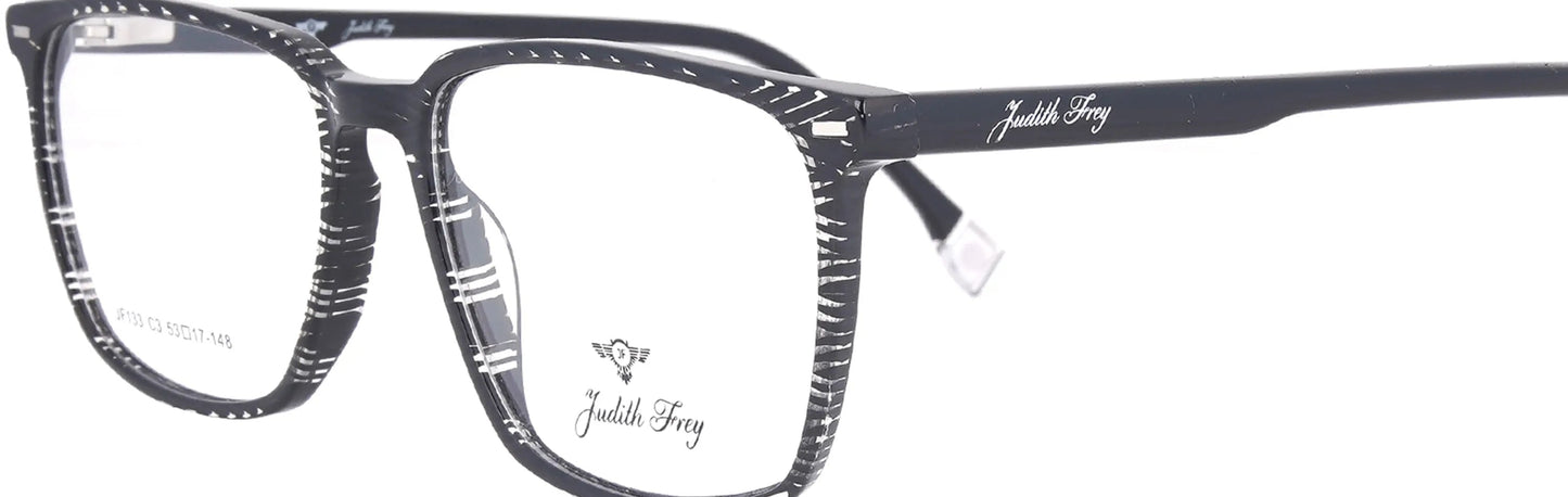 JF133 - C3 - Handmade Bio Acetate - Midnight Black - glassesbyahana.com