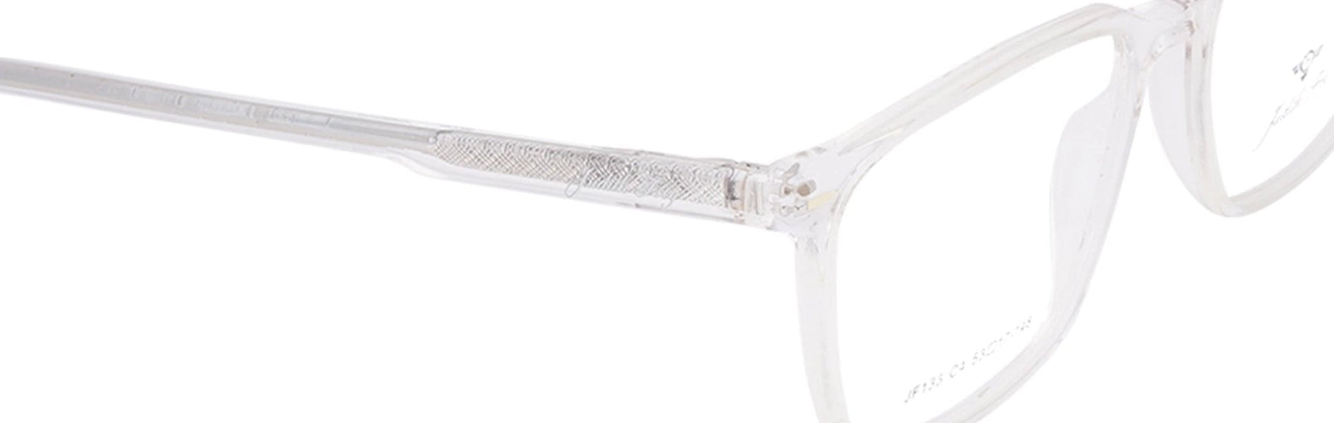 JF133 - C4 - Handmade Bio Acetate - Crystal Clear - glassesbyahana.com