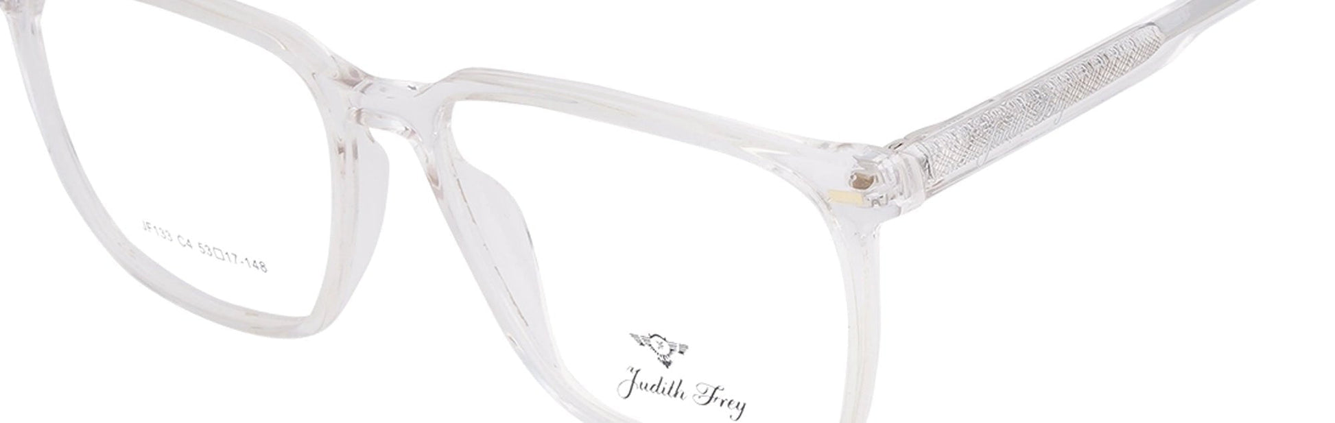 JF133 - C4 - Handmade Bio Acetate - Crystal Clear - glassesbyahana.com