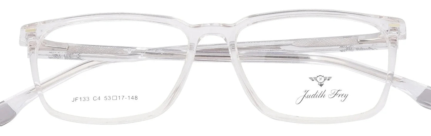 JF133-C4-Handmade Bio Acetate-Crystal Clear - glassesbyahana.com