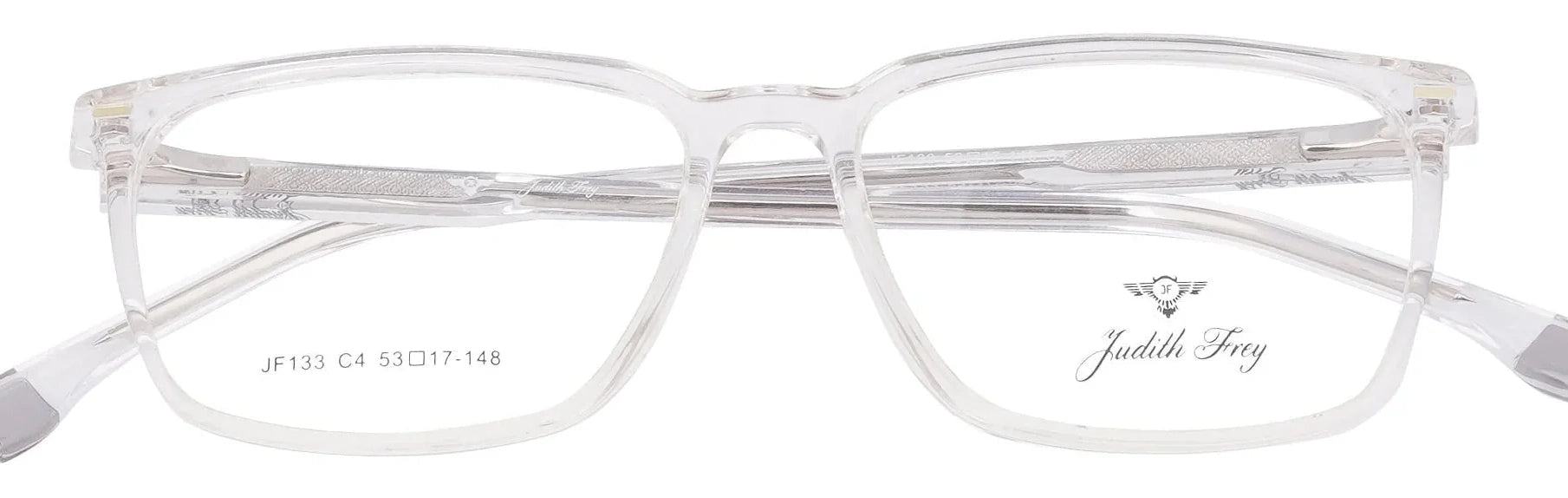 JF133-C4-Handmade Bio Acetate-Crystal Clear - glassesbyahana.com