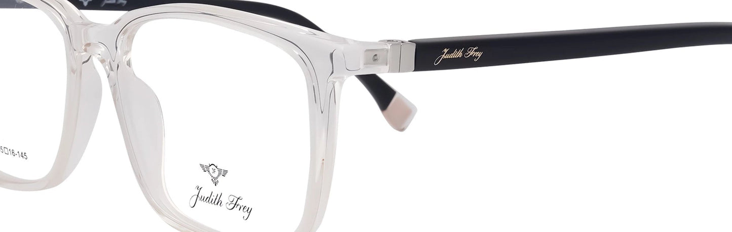 JF134 - C2 - Handmade Bio Acetate - Crystal Clear - glassesbyahana.com