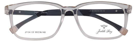 JF134 - C2 - Handmade Bio Acetate - Crystal Clear - glassesbyahana.com