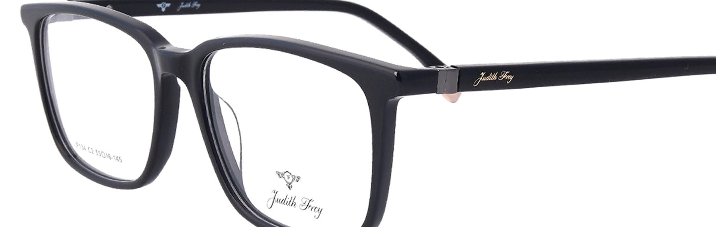 JF134 - C2 - Handmade Bio Acetate - Midnight Black - glassesbyahana.com