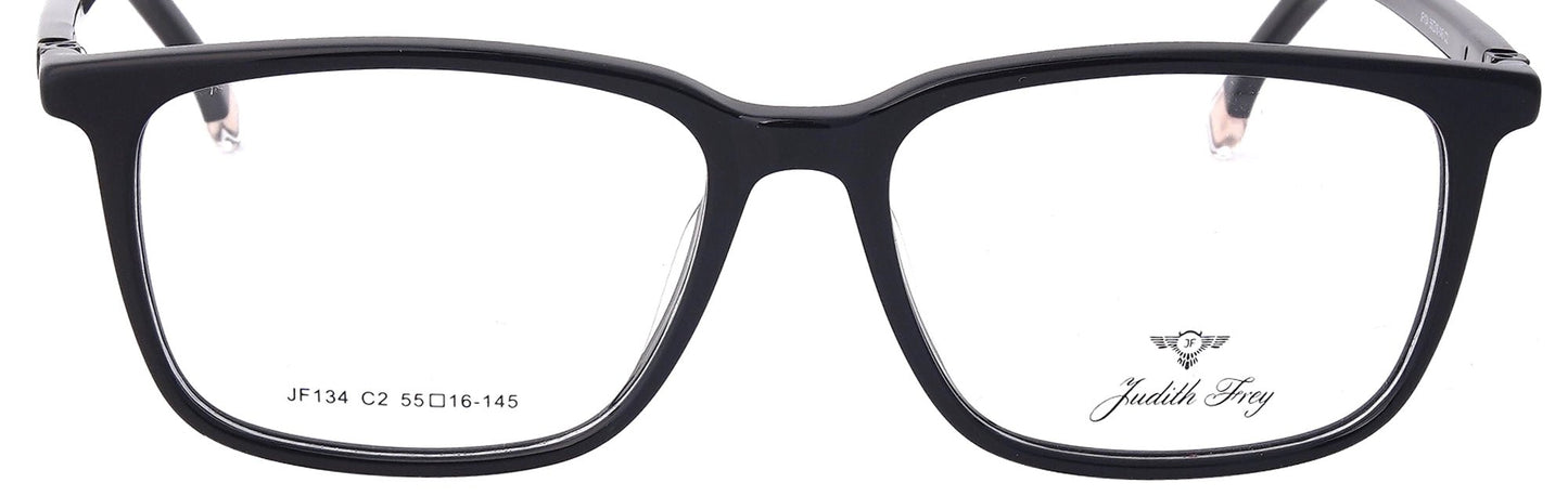 JF134 - C2 - Handmade Bio Acetate - Midnight Black - glassesbyahana.com