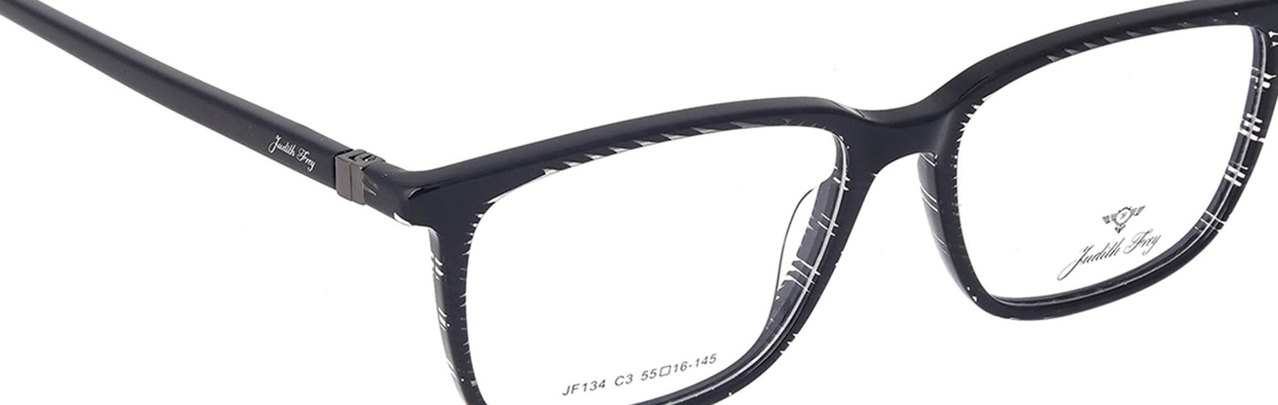 JF134 - C3 - Handmade Bio Acetate - Midnight Black - glassesbyahana.com