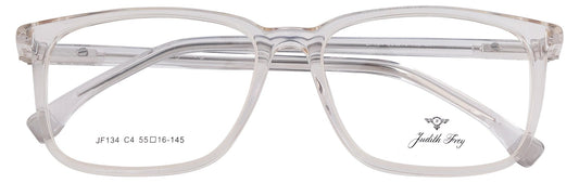 JF134 - C4 - Handmade Bio Acetate - Crystal Clear - glassesbyahana.com